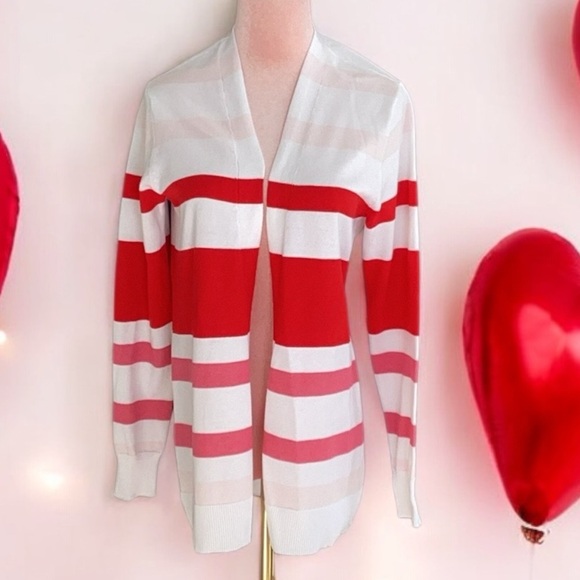Striped Cardigan Sweater - Red and Pink NWT Small - Picture 3 of 8